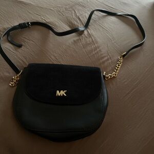 Michael Kors Black and Gold Crossbody Bag
